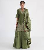Olive green sharara set