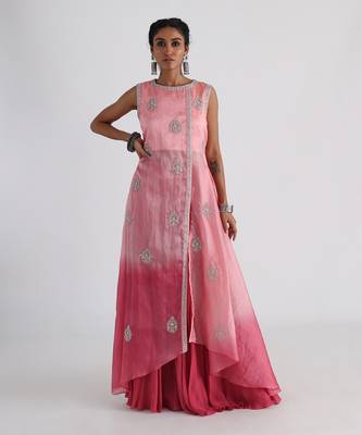 Pink fiza sharara set 1