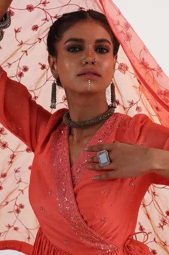Orange aayat anghrakha set