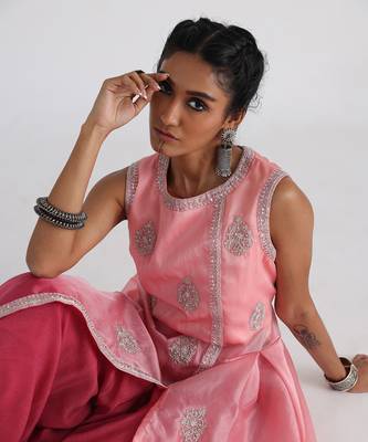 Pink fiza sharara set 3