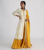 Yellow leheriya sharara set