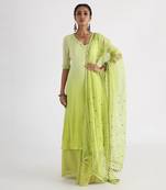 Light green farah sharara set