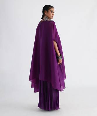 Purple rania sharara set 3