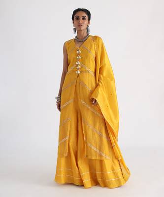 Yellow ira sharara set 1