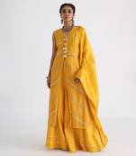 Yellow ira sharara set