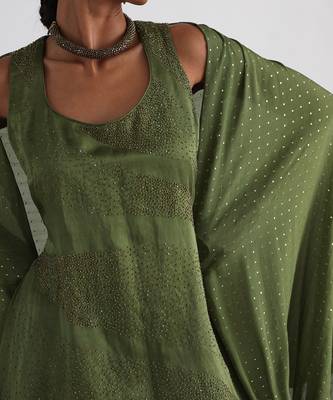 Olive green begum sharara set 3