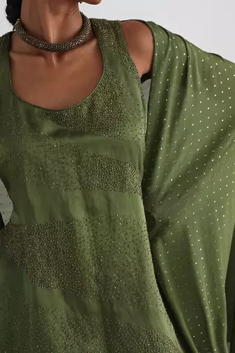 Olive green begum sharara set