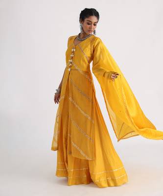 Yellow ira sharara set 2