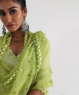 Light green farah sharara set 3