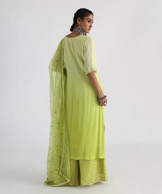 Light green farah sharara set 4