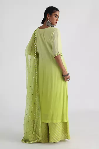 Light green farah sharara set