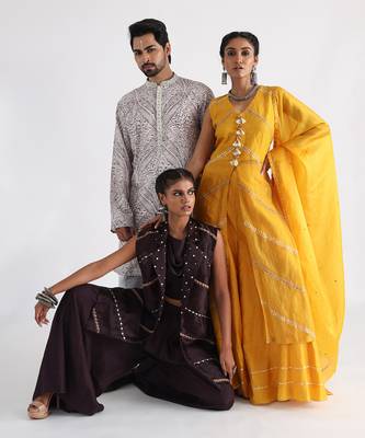 Yellow ira sharara set 5