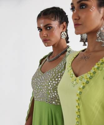 Light green farah sharara set 5