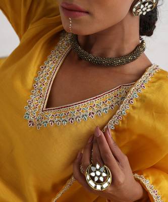 Yellow zibaa kurta set 3