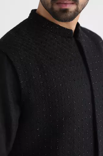 Black adeem nehru jacket