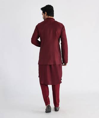 Maroon darek nehru jacket 3