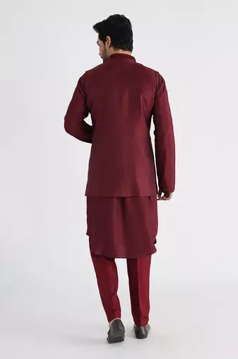 Maroon darek nehru jacket