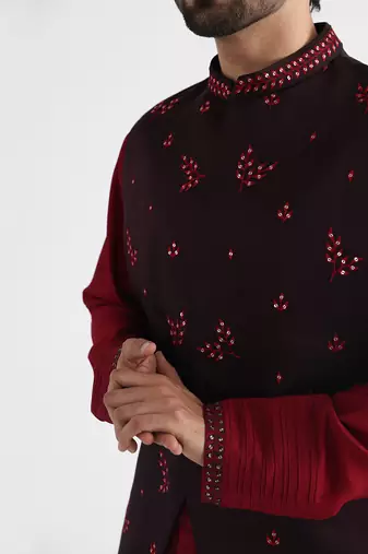 Brown ahmar nehru jacket