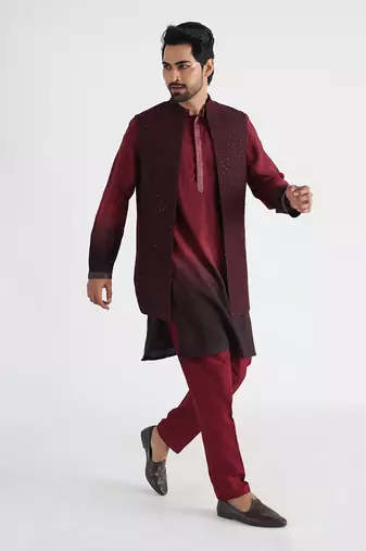 Maroon qahwa nehu jacket