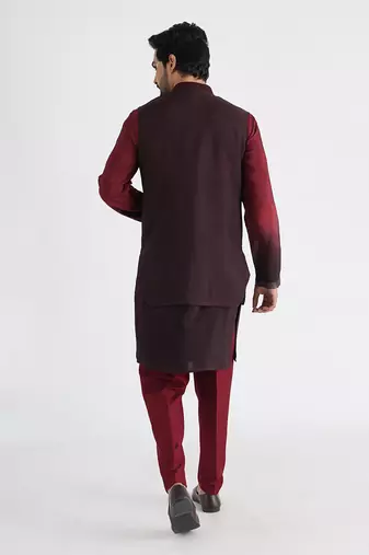 Maroon qahwa nehu jacket