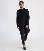 Black adeem nehru jacket set