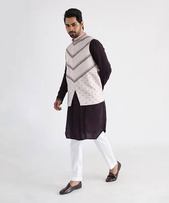 Off white nehru jacket 2