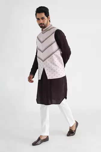 Off white nehru jacket