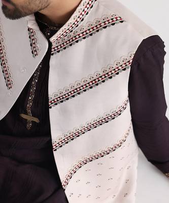 Off white nehru jacket 3