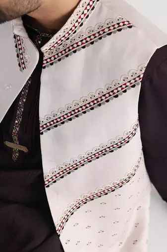 Off white nehru jacket