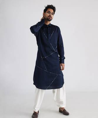 Navy nilah kurta set 1