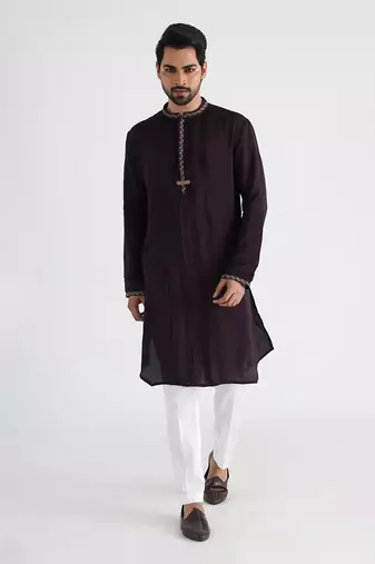 Off white nehru jacket set