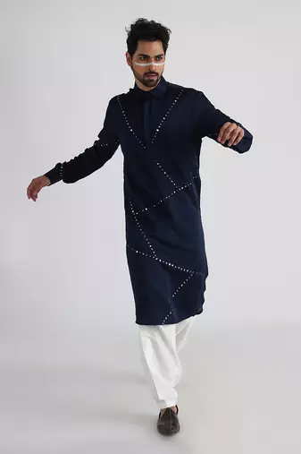 Navy nilah kurta set
