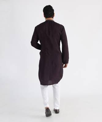 Off white nehru jacket set 5
