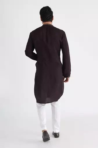 Off white nehru jacket set
