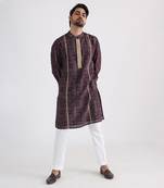 Brown printed kurta set