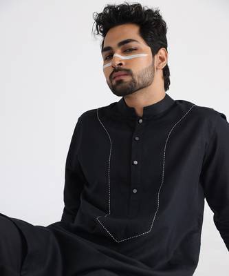 Black taher kurta set 3