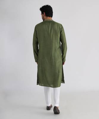 Olive green shadab kurta set 4