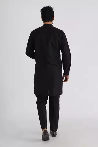 Black taher kurta set