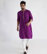 Purple emir kurta set
