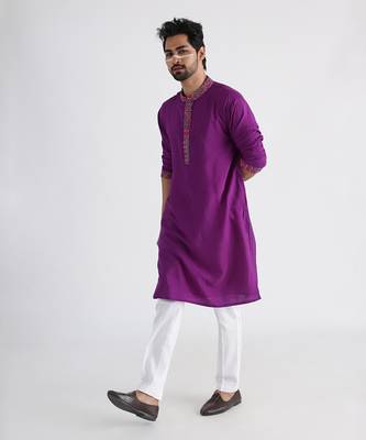 Purple emir kurta set 4