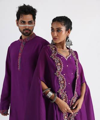 Purple emir kurta set 5