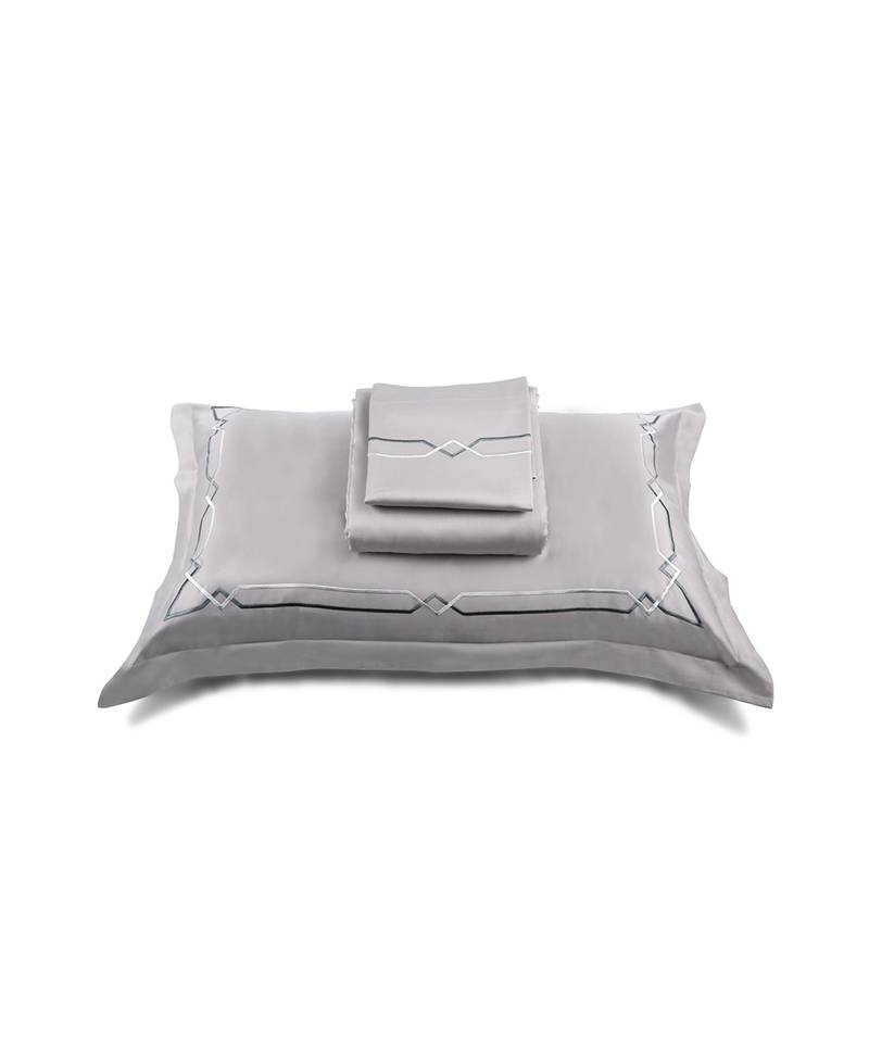 Modern Grey Sateen Finished Ultra Soft Cotton Bedsheet