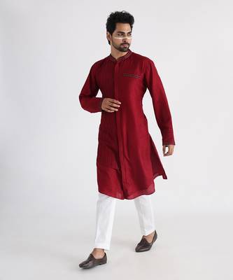 Maroon ahmar kurta set 2