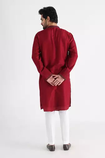 Maroon ahmar kurta set