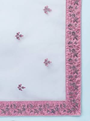 Lavender Coloured Codding Embroidered Semi-Stitched Lehenga & Unstitched Blouse With Dupatta 5