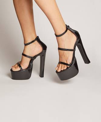 Black block platform heels 2