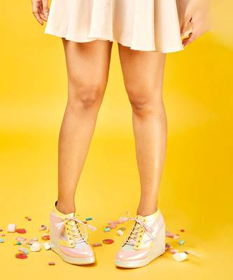 Pastel multi color marshmellow wedge 1