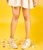 Pastel multi color marshmellow wedge