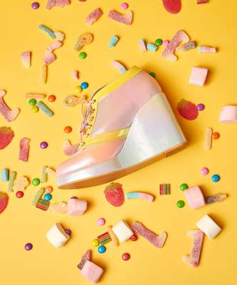 Pastel multi color marshmellow wedge 2