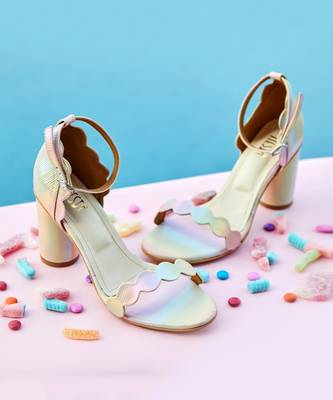 Pastel rainbow bubblegum  block heels 1